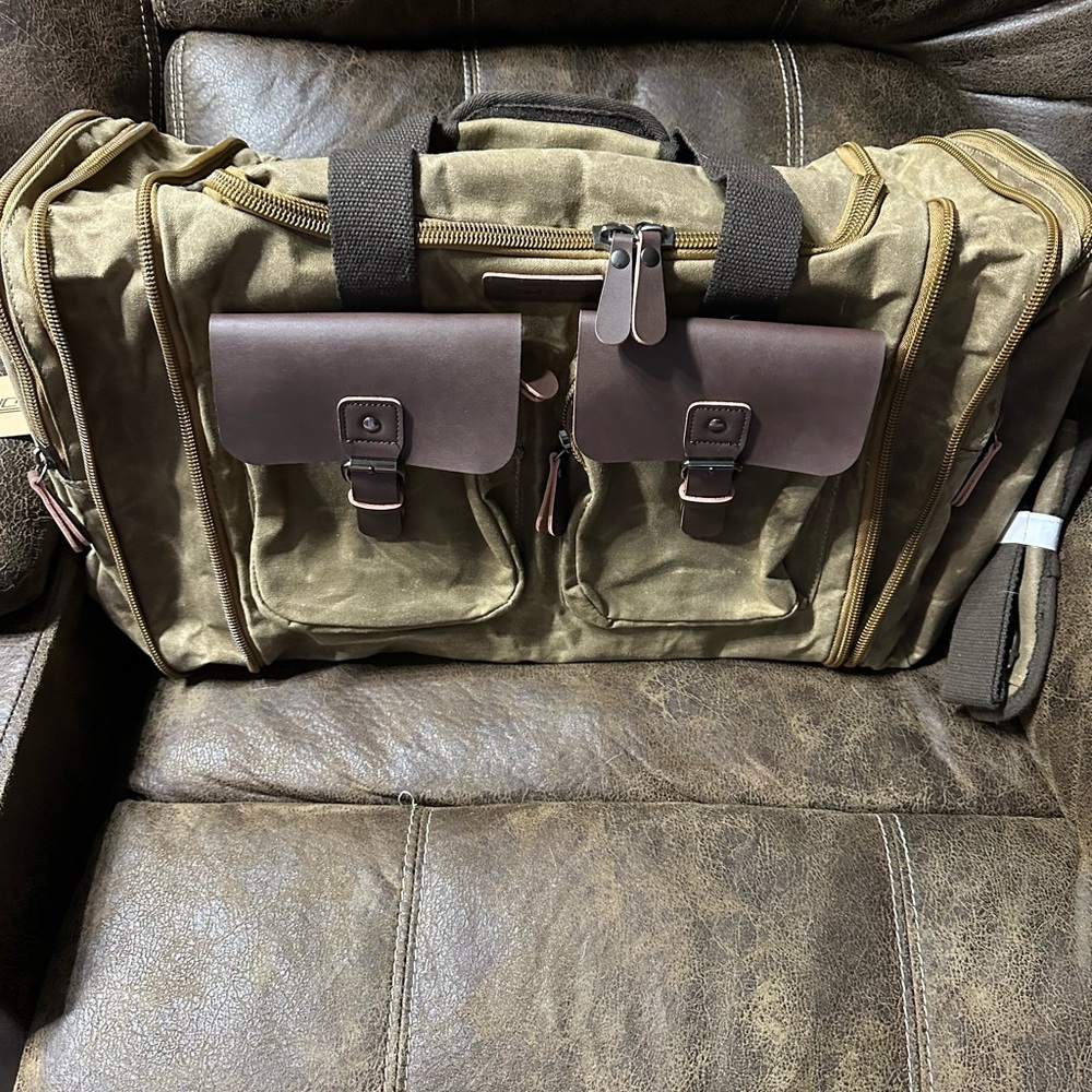 Wildroad Waxed Canvas Tan Duffle Bag
